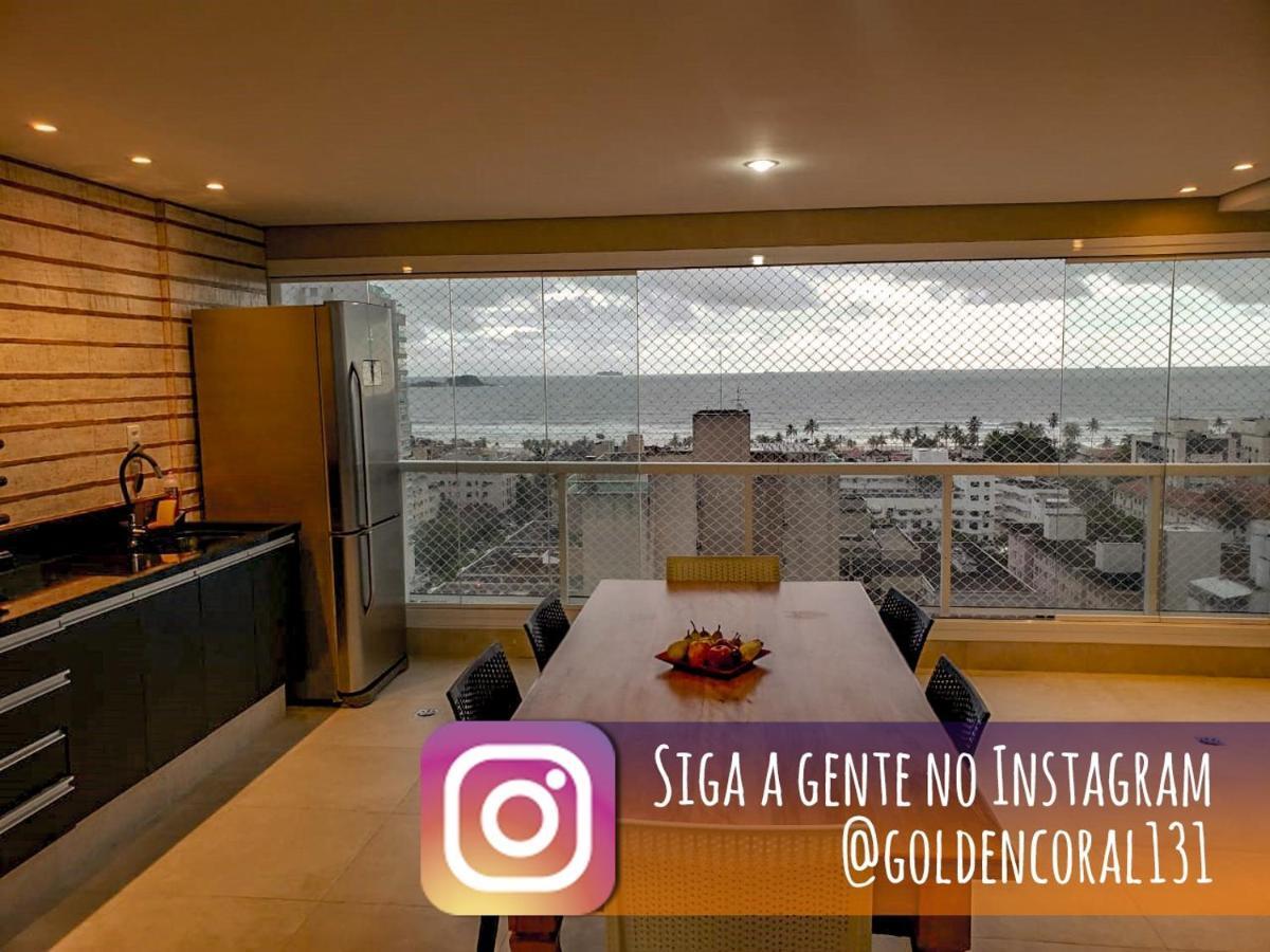 Apto Com Vista Para O Mar E Ampla Varanda Gourmet Apartment กัวรูจา ภายนอก รูปภาพ